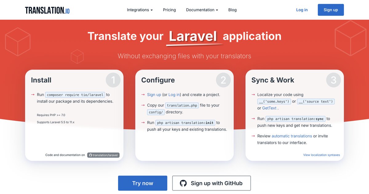 Translation.io - Laravel Translation Made Simple
